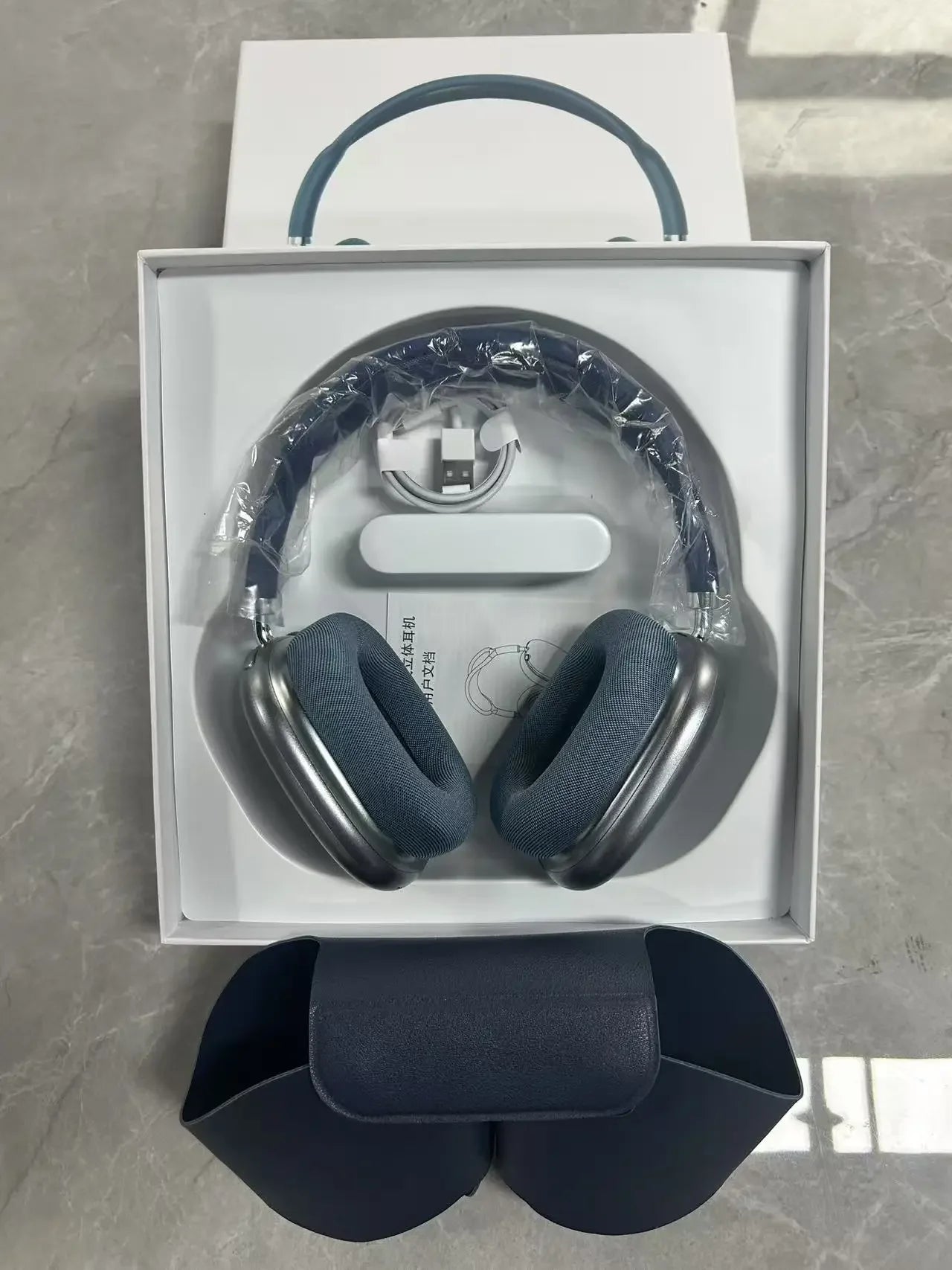 Auriculares inalámbricos P9 Max con orejeras magnéticas, bolso de cuero para deportes, pop ups Bluetooth, auriculares de música