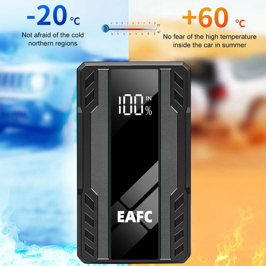 Arrancador de Coches EAFC 1000A – Cargador de Batería de Emergencia y Power Bank con Luz para Vehículos de 12V