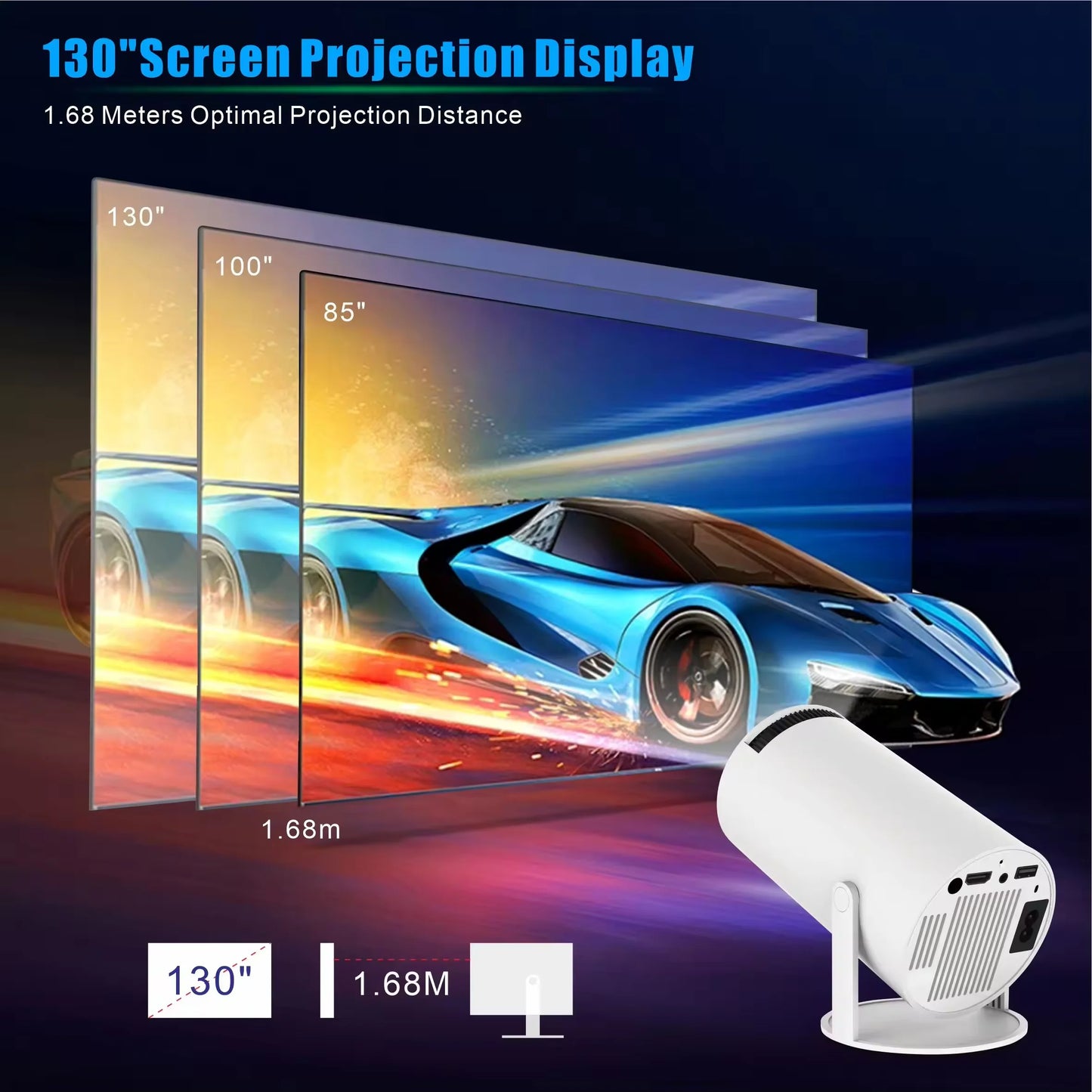 Proyector Smart HY300 Full HD con Android 11