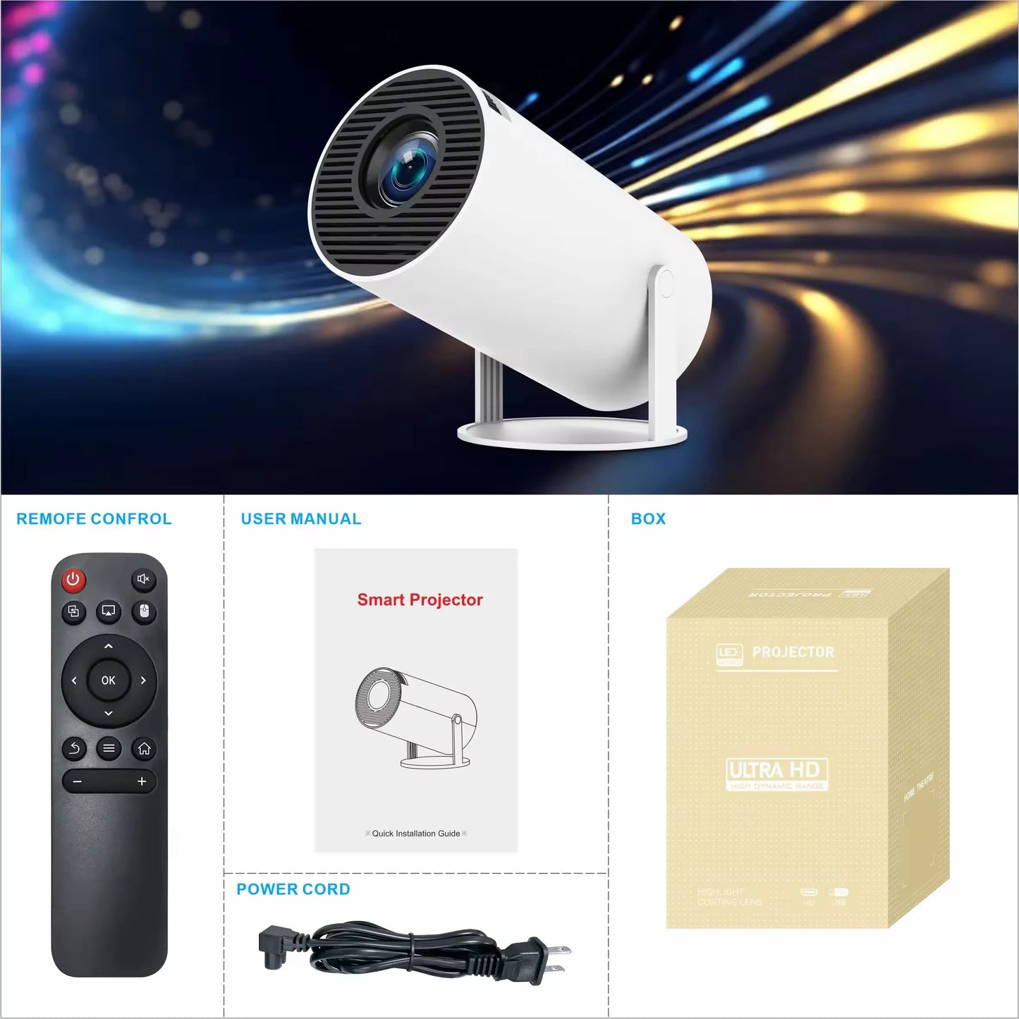 Proyector Smart HY300 Full HD con Android 11