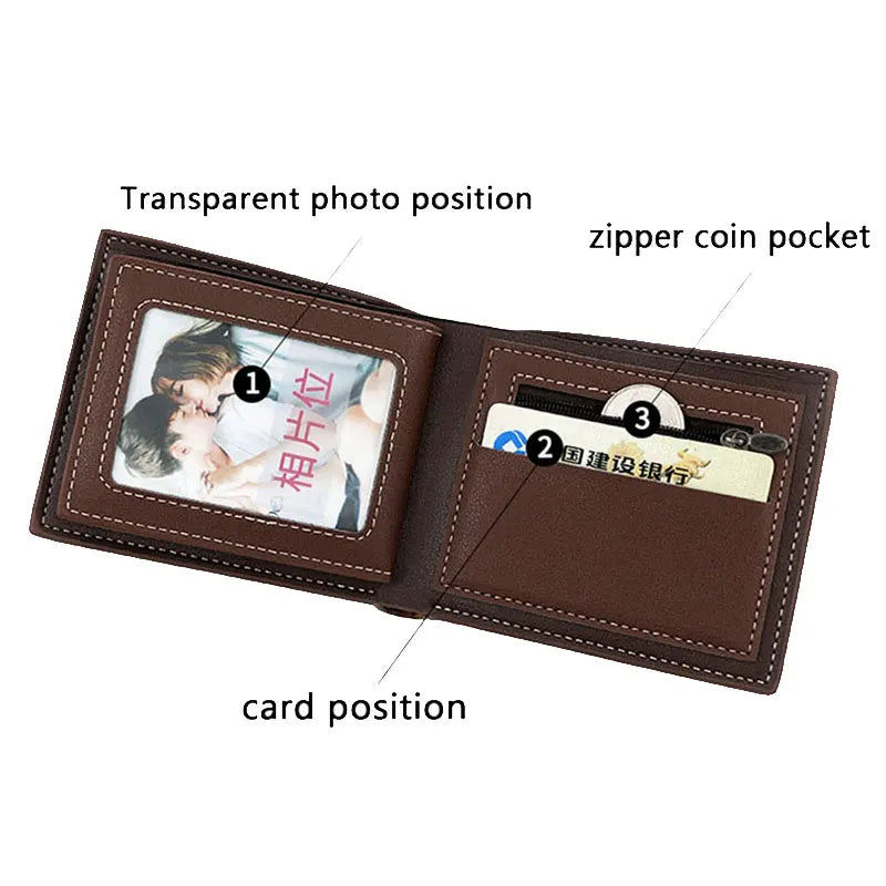 Cartera Slim de Hombre con Cremallera y Clip para Billetes