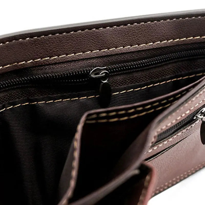 Cartera Slim de Hombre con Cremallera y Clip para Billetes
