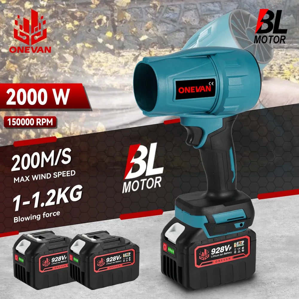Soplador ONEVAN 2000W Inalámbrico – Turbo Fan sin Escobillas