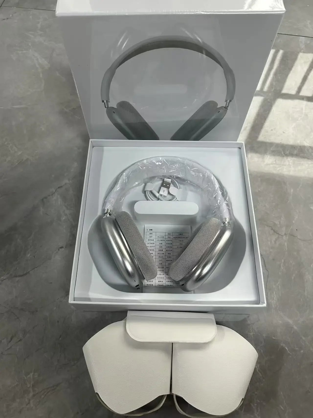 Auriculares inalámbricos P9 Max con orejeras magnéticas, bolso de cuero para deportes, pop ups Bluetooth, auriculares de música