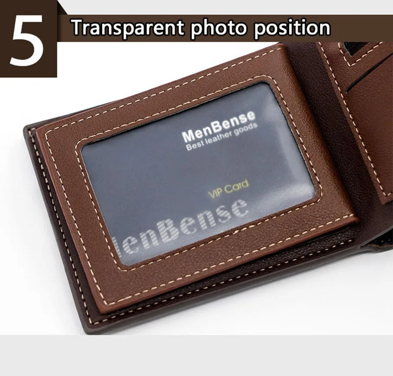 Cartera Slim de Hombre con Cremallera y Clip para Billetes