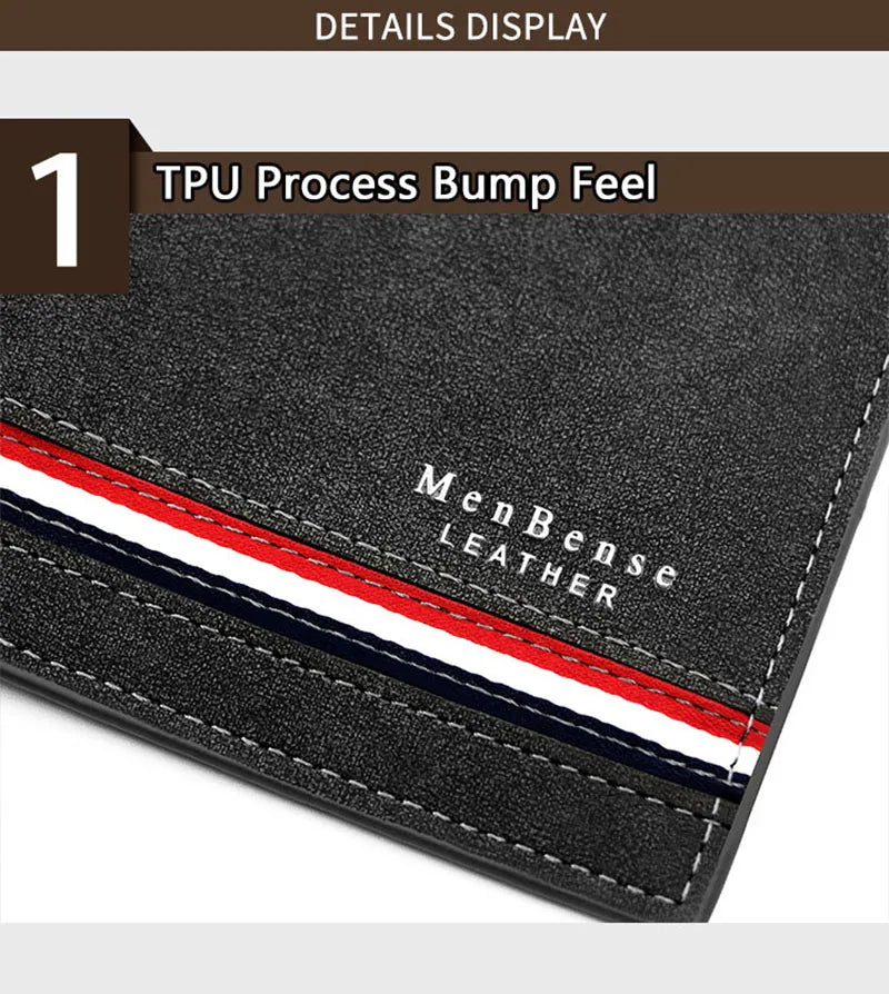 Cartera Slim de Hombre con Cremallera y Clip para Billetes