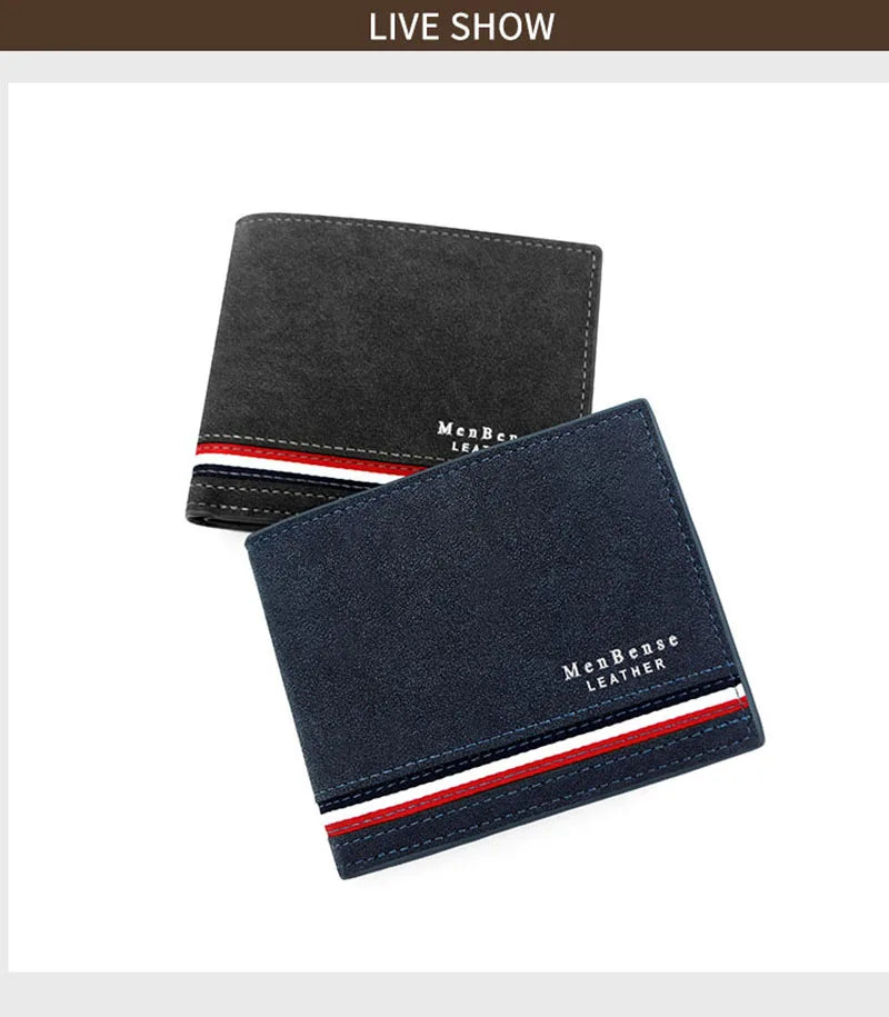 Cartera Slim de Hombre con Cremallera y Clip para Billetes