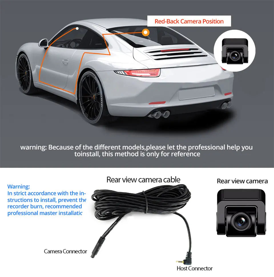 Cámara Dash Cam 4K UHD – Grabación Ultra HD, Visión Nocturna, Wi-Fi Integrado, GPS y Monitoreo 24H de Aparcamiento