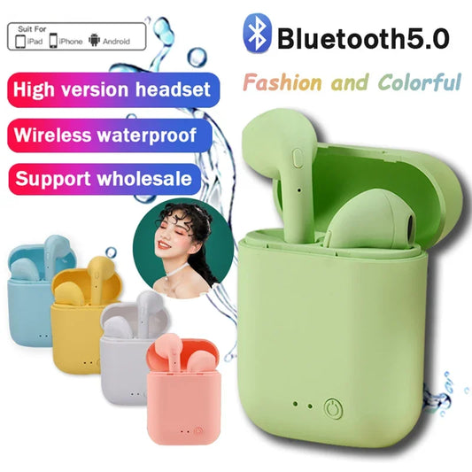 Auriculares Bluetooth I12 Macaron mate, I12tws binaurales auriculares deportivos inalámbricos, 5,0.