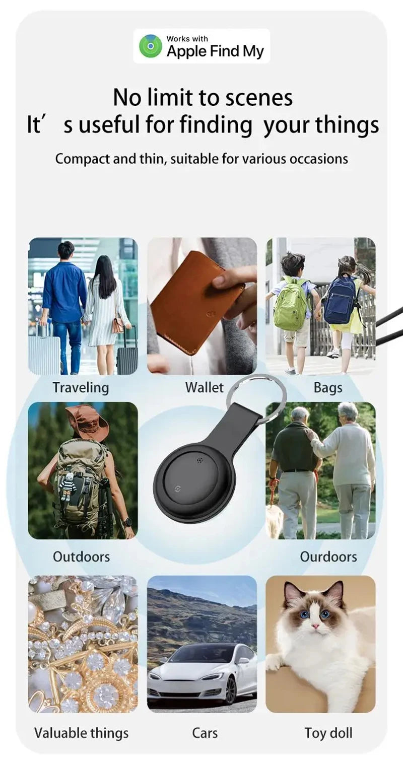 Localizador GPS Inteligente – Rastreador Global para Mascotas, Carteras, Maletas, Coches, Niños y Personas Mayores – Compatible con “Buscar” de iPhone